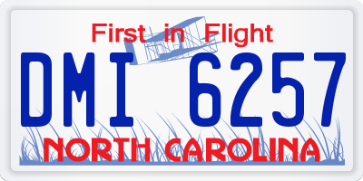 NC license plate DMI6257