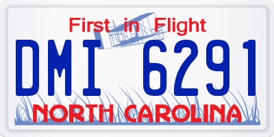 NC license plate DMI6291