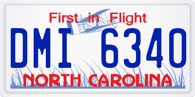 NC license plate DMI6340