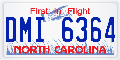 NC license plate DMI6364
