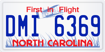 NC license plate DMI6369