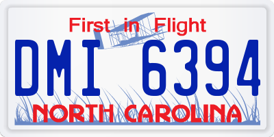NC license plate DMI6394
