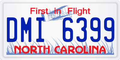 NC license plate DMI6399