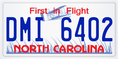 NC license plate DMI6402