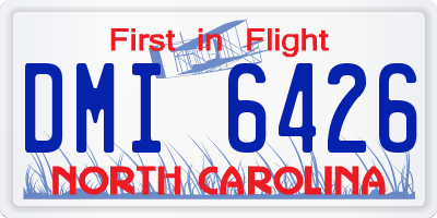 NC license plate DMI6426