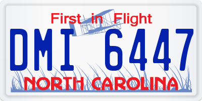 NC license plate DMI6447