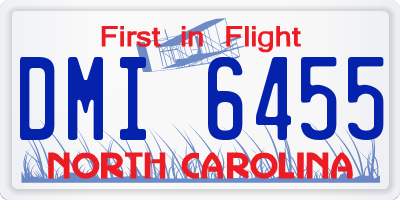 NC license plate DMI6455
