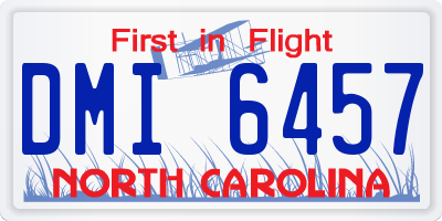 NC license plate DMI6457