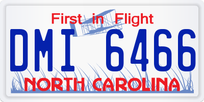 NC license plate DMI6466