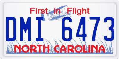 NC license plate DMI6473