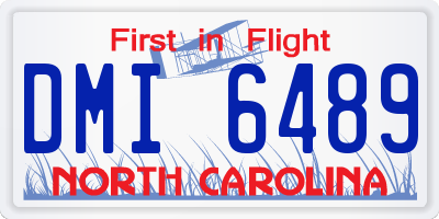 NC license plate DMI6489