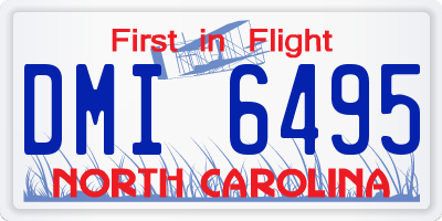 NC license plate DMI6495
