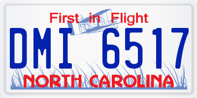 NC license plate DMI6517