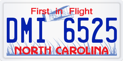 NC license plate DMI6525