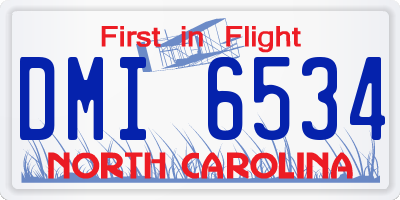 NC license plate DMI6534