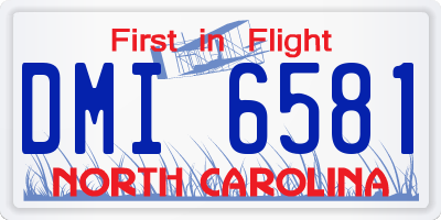 NC license plate DMI6581