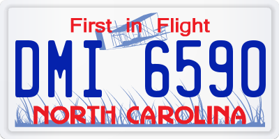 NC license plate DMI6590