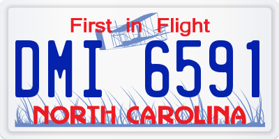 NC license plate DMI6591