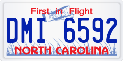 NC license plate DMI6592