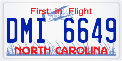 NC license plate DMI6649