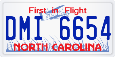NC license plate DMI6654