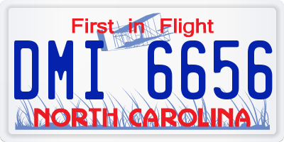 NC license plate DMI6656