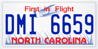 NC license plate DMI6659