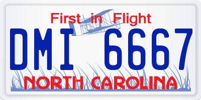 NC license plate DMI6667