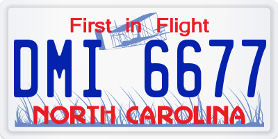 NC license plate DMI6677