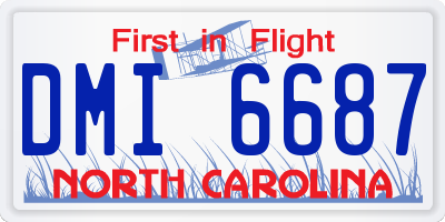 NC license plate DMI6687