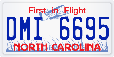 NC license plate DMI6695