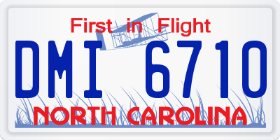 NC license plate DMI6710
