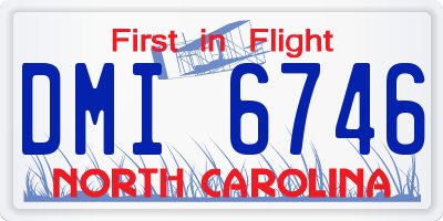 NC license plate DMI6746