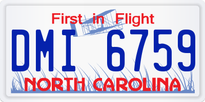 NC license plate DMI6759