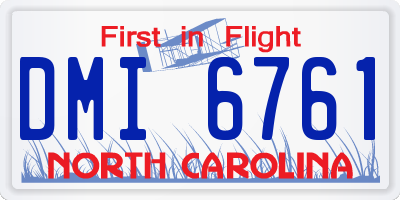 NC license plate DMI6761