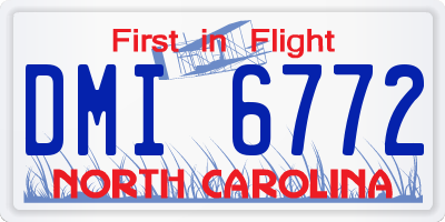 NC license plate DMI6772