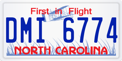 NC license plate DMI6774