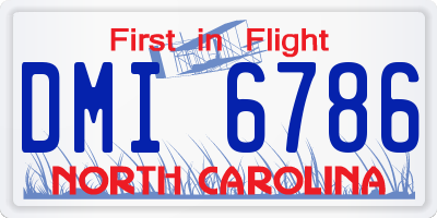 NC license plate DMI6786