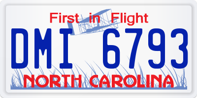 NC license plate DMI6793