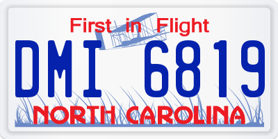 NC license plate DMI6819