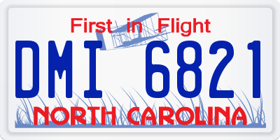 NC license plate DMI6821