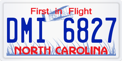 NC license plate DMI6827