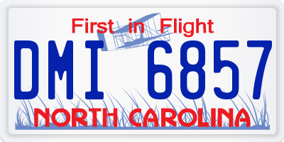 NC license plate DMI6857