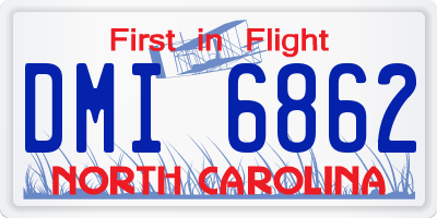 NC license plate DMI6862