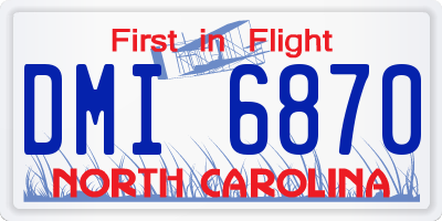 NC license plate DMI6870