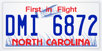 NC license plate DMI6872