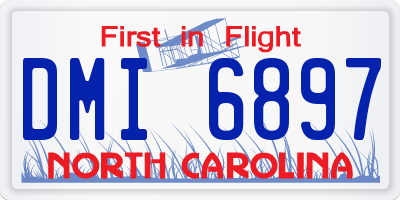 NC license plate DMI6897