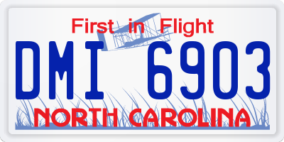 NC license plate DMI6903