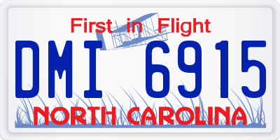 NC license plate DMI6915