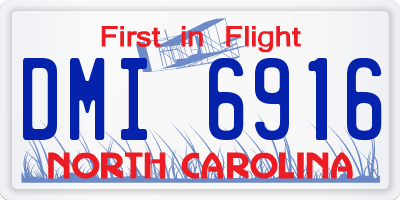 NC license plate DMI6916